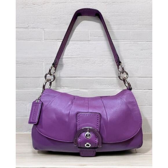 Y2K Coach F17217 Soho Leather Flap Bag - Picture 1 of 11